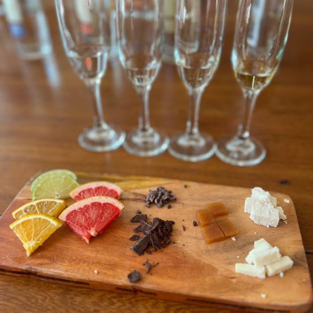 Degustación privada de tequila y mezcal en la Riviera Maya, con copas servidas y una atmósfera elegante.